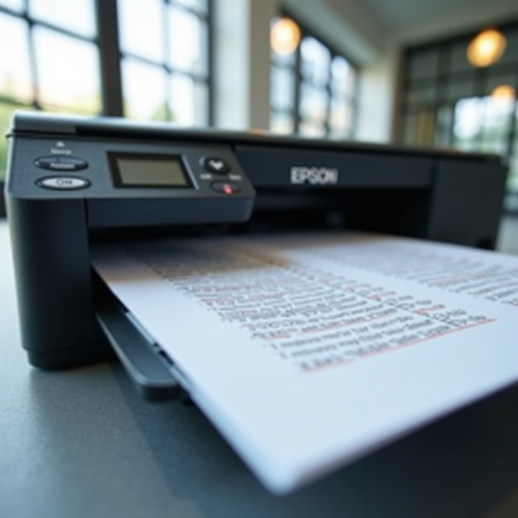 принтер Epson пропускает строки