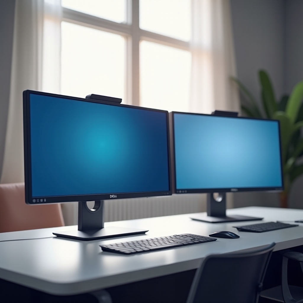 كيفية توصيل شاشتي ديل