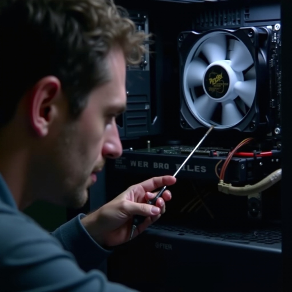 wentylator komputera wydaje grzechotający dźwięk