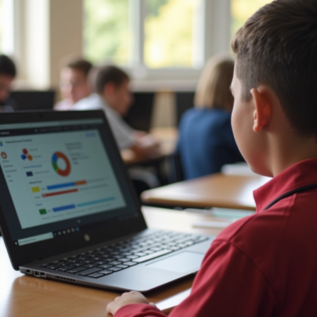 како приказати на школском Chromebook-у