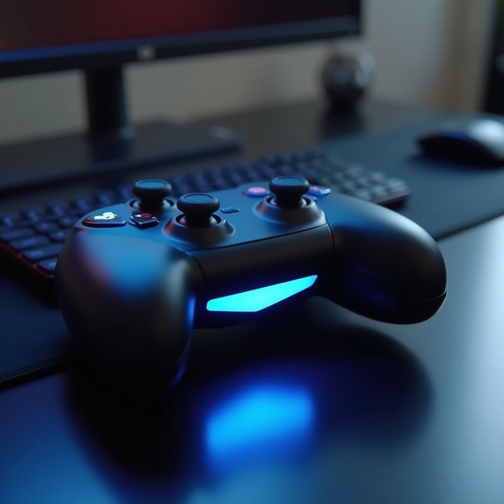 синя мигаща светлина на контролер PS4