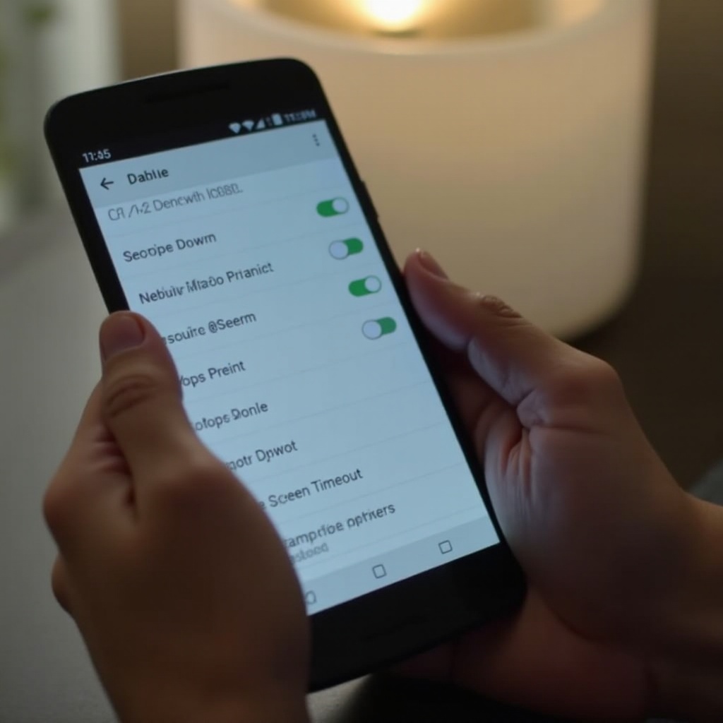 как отключить тайм-аут экрана android