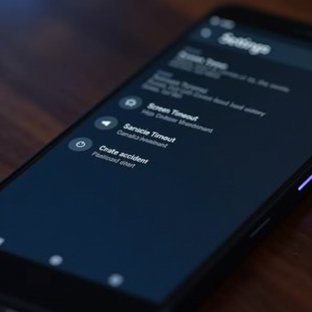 jak vypnout časový limit obrazovky android