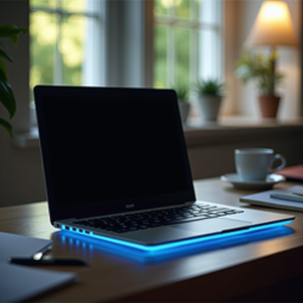 acer laptop blue light on but screen is black