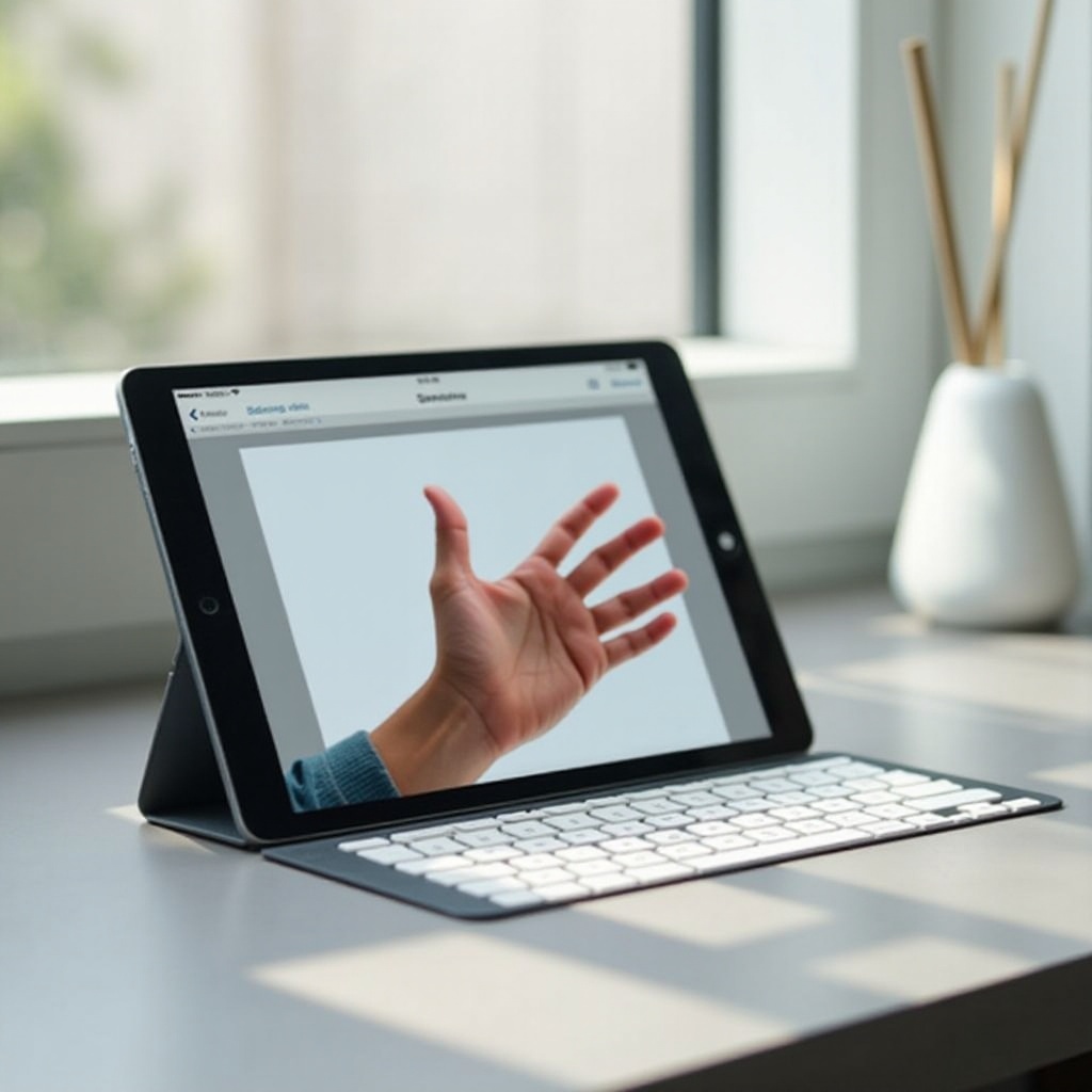 gest pentru captură de ecran pe iPad