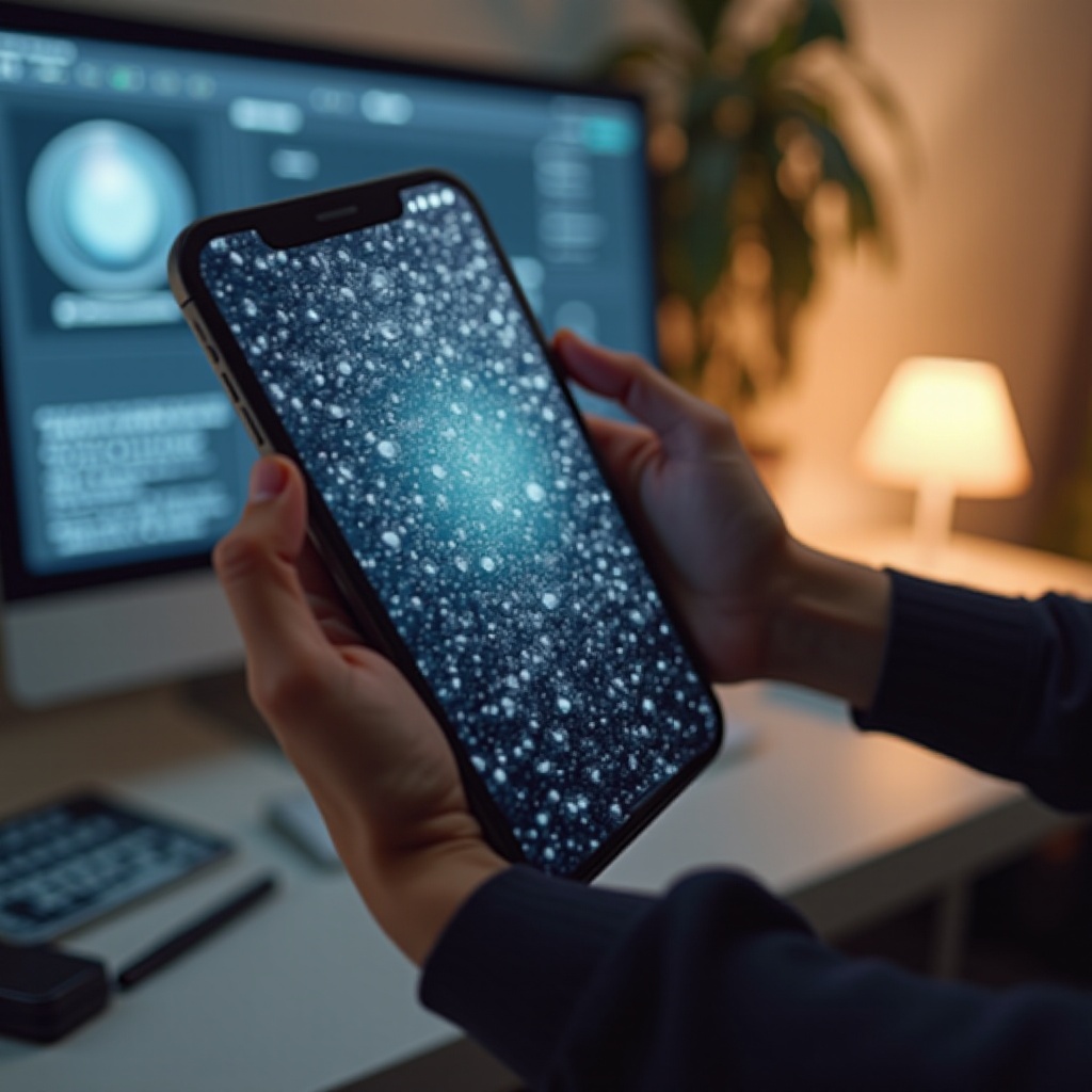 pęcherzyk na ekranie iPhone'a