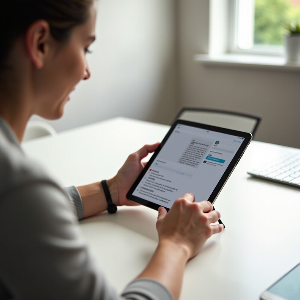 إيماءة لقطة الشاشة على الآيباد