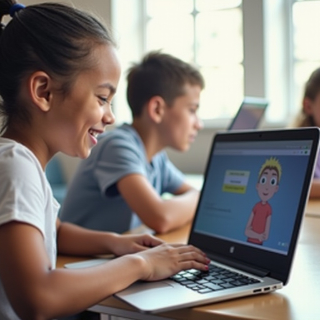 как да показвате на училищен Chromebook