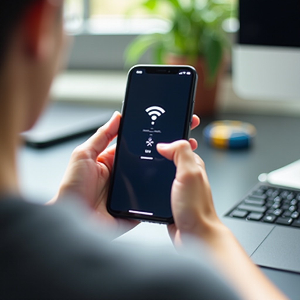 iPhone připojený k WiFi, ale bez internetu