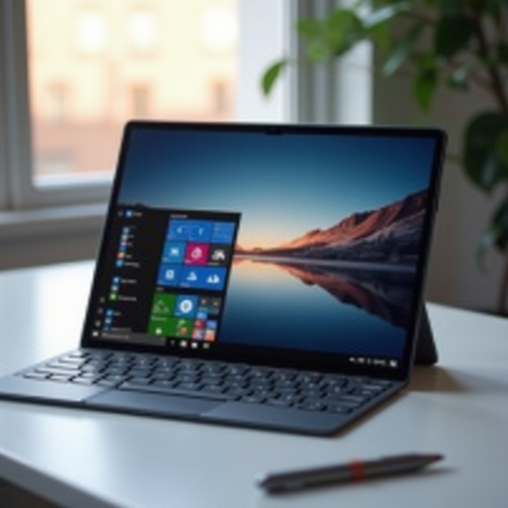 tabletka fusion z systemem Windows 10 i klawiaturą