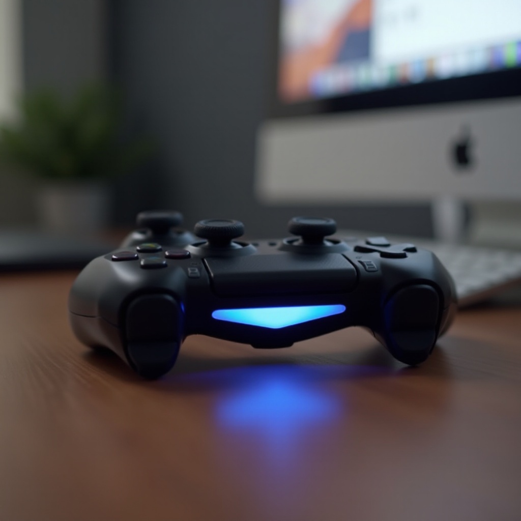 niebieskie migające światło kontrolera PS4