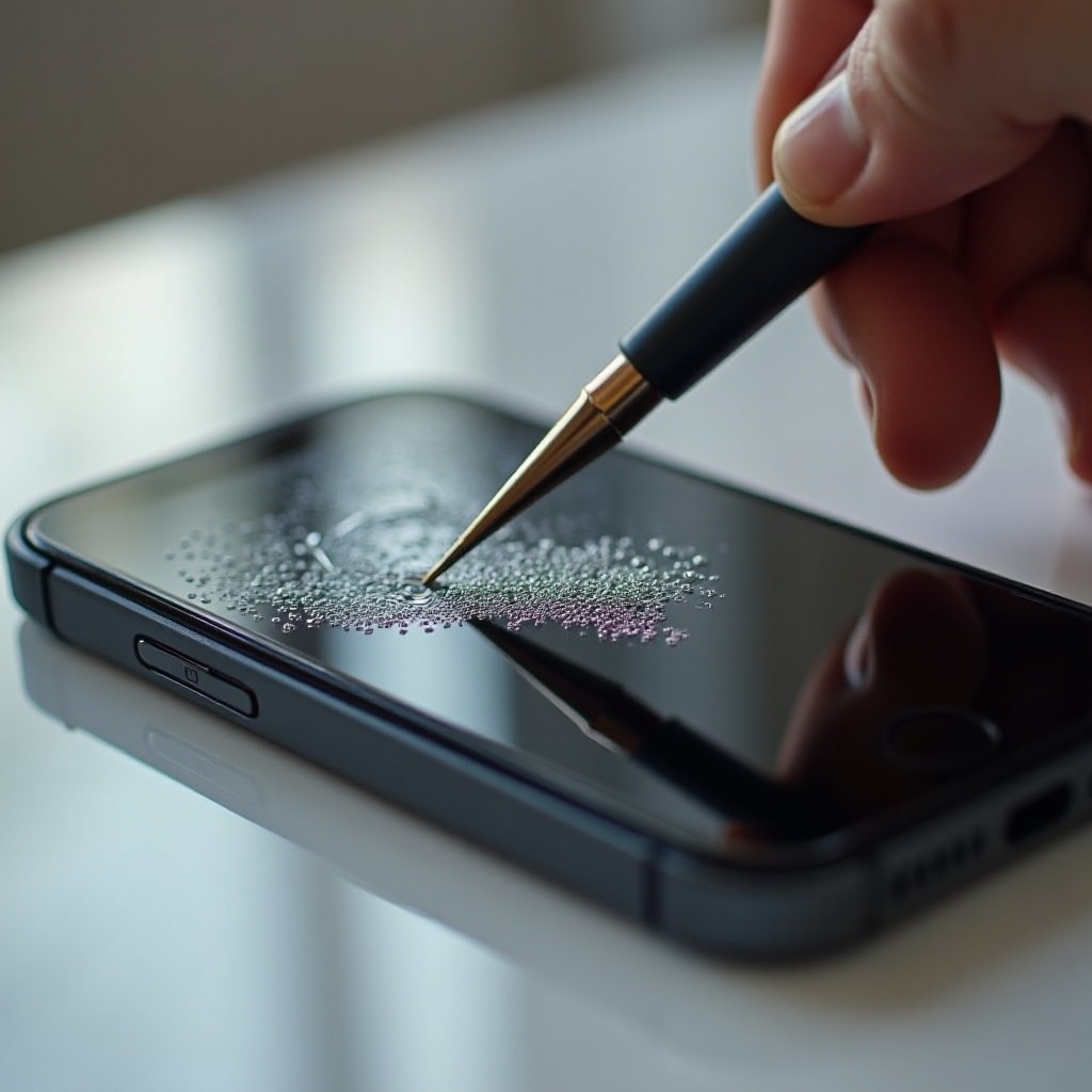 bubble on iphone screen
