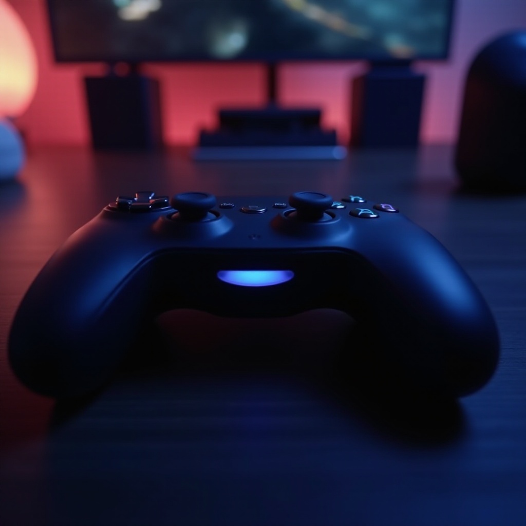 lumina albastră intermitentă a controlerului PS4