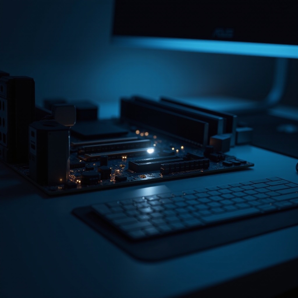 дънна платка ASUS TUF бяла светлина