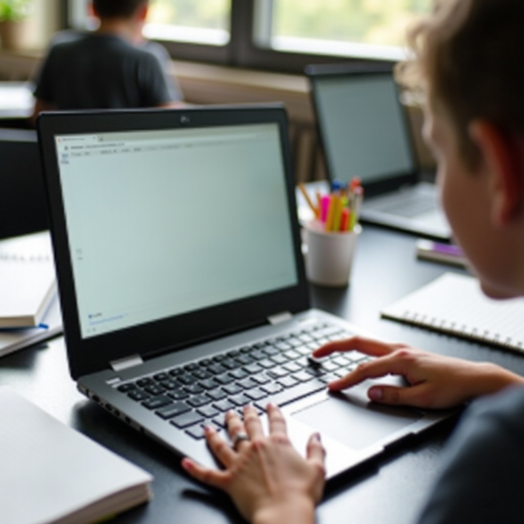 cum să ecranizezi pe un Chromebook școlar
