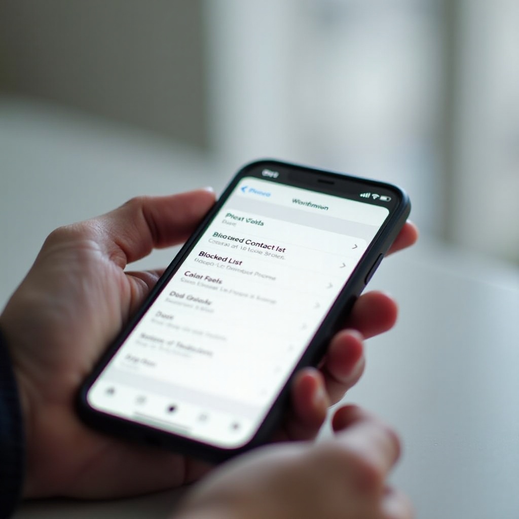 where is blocked list on iphone