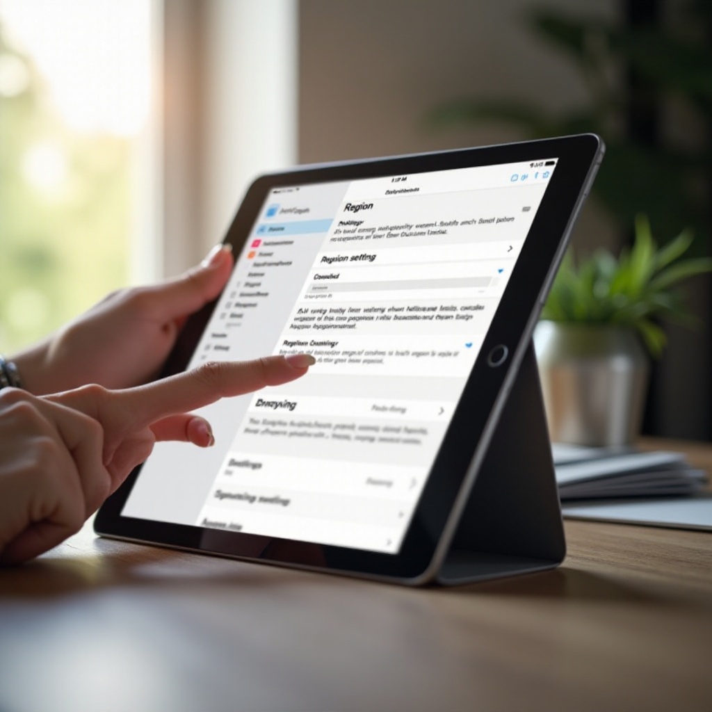 zmiana regionu na iPad