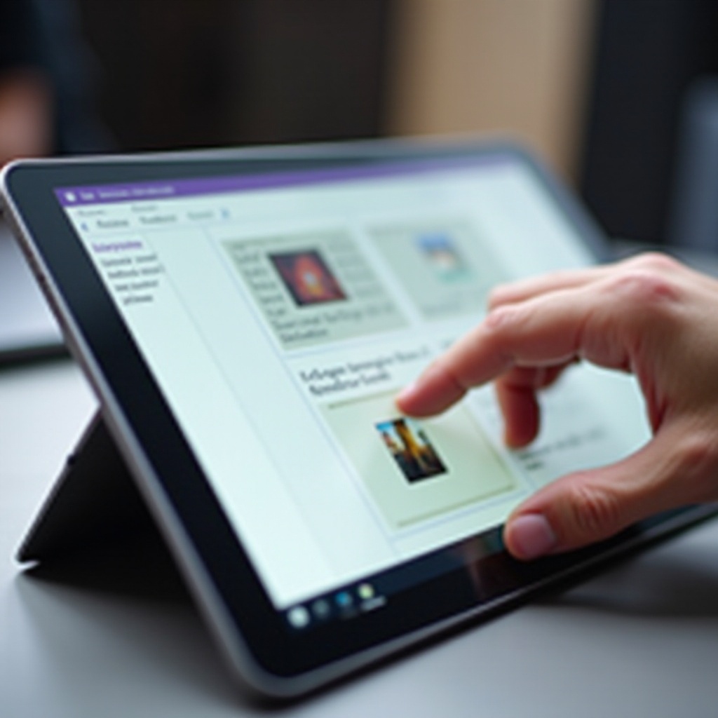 cum să muți pozele în modul tabletă pe OneNote