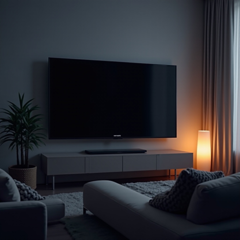 экран телевизора TCL Roku темный