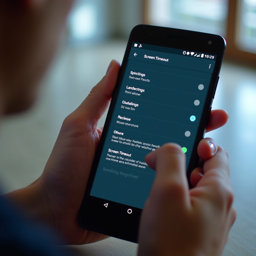 how to turn off screen timeout android