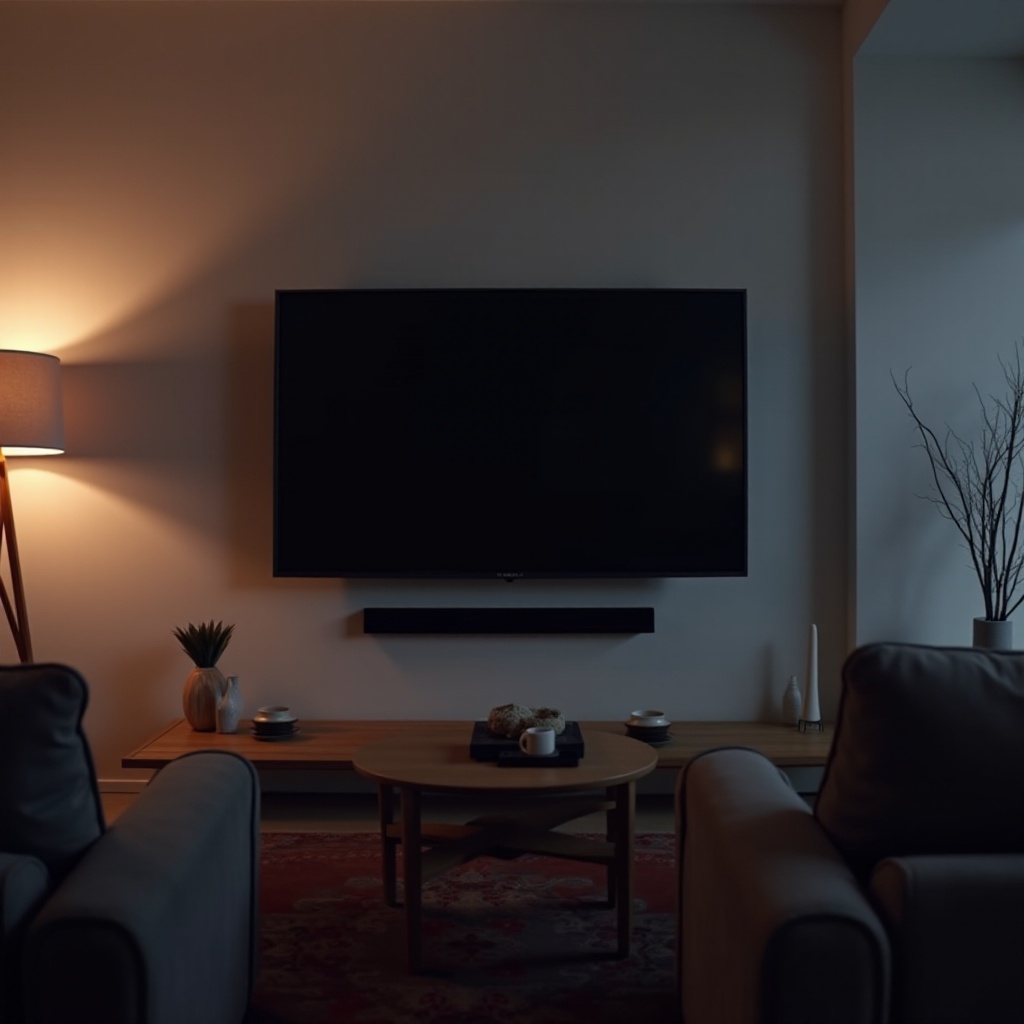 екранът на телевизора TCL Roku е тъмен