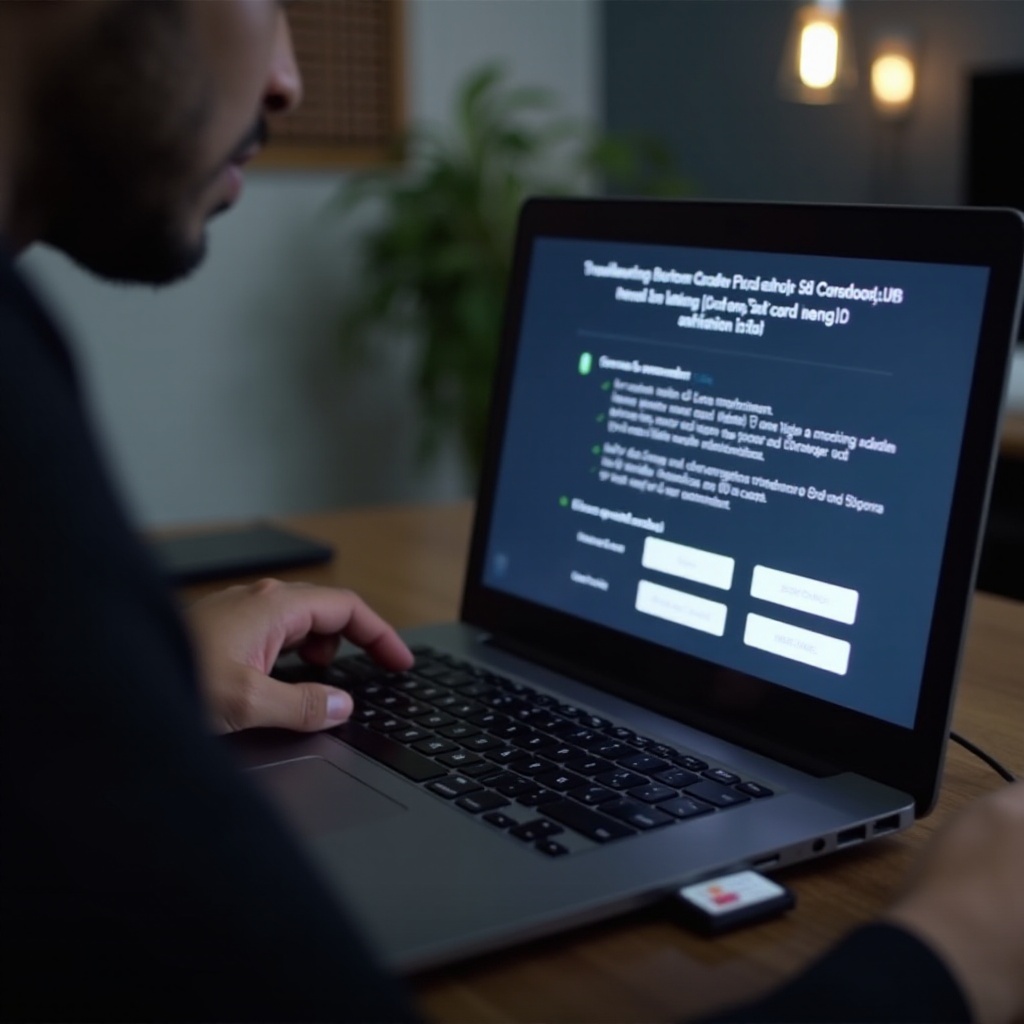 اللاب توب لا يرى بطاقة SD