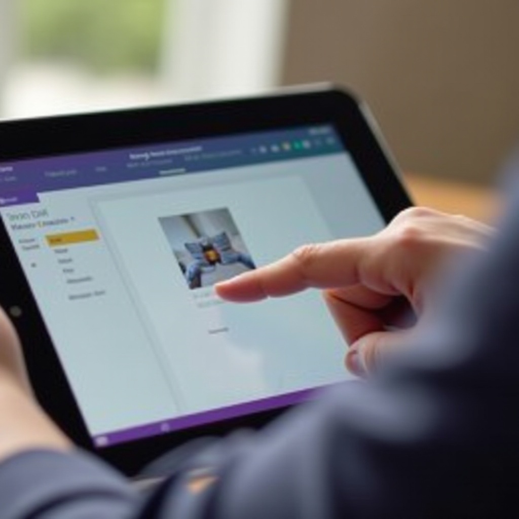 how to move pictures on onenote on tablet mode