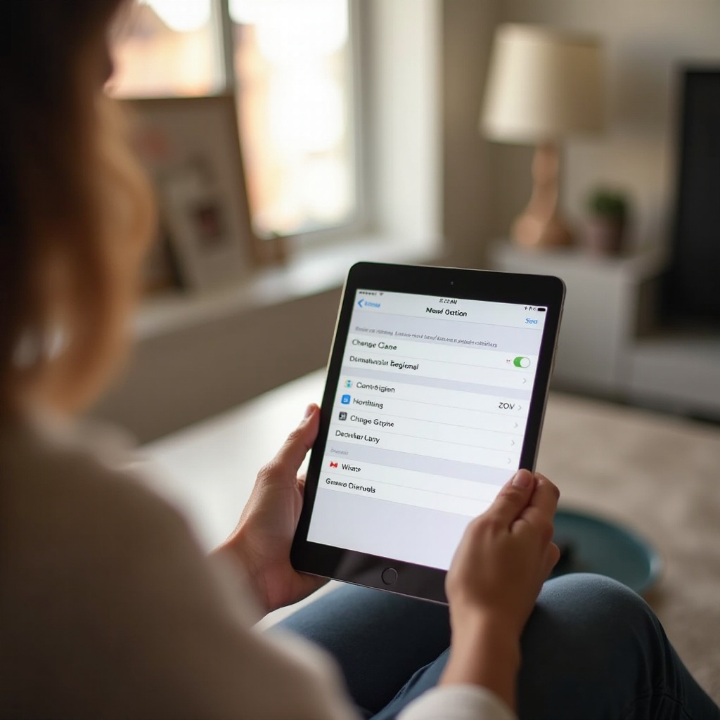 промяна на региона на iPad