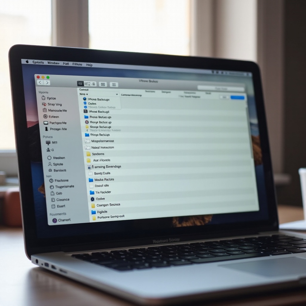 где я могу удалить местоположение резервной копии iPhone на MacBook