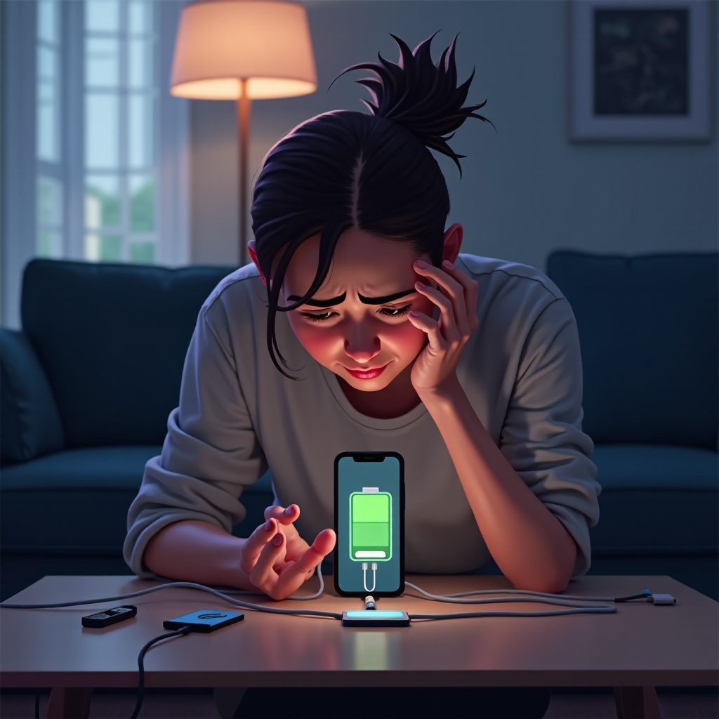 iPhone не заряжается выше 1