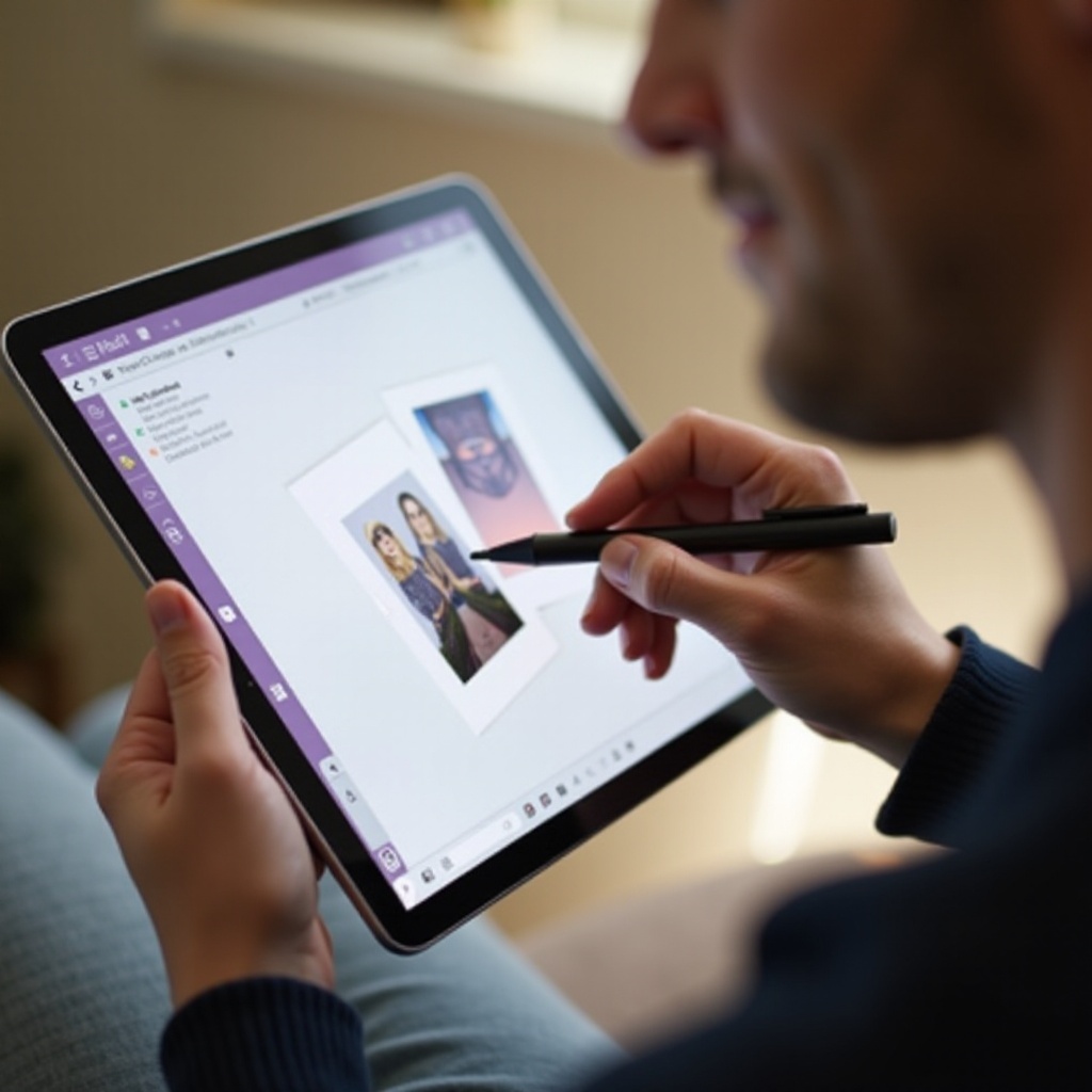 как да местя снимки в OneNote в режим таблет