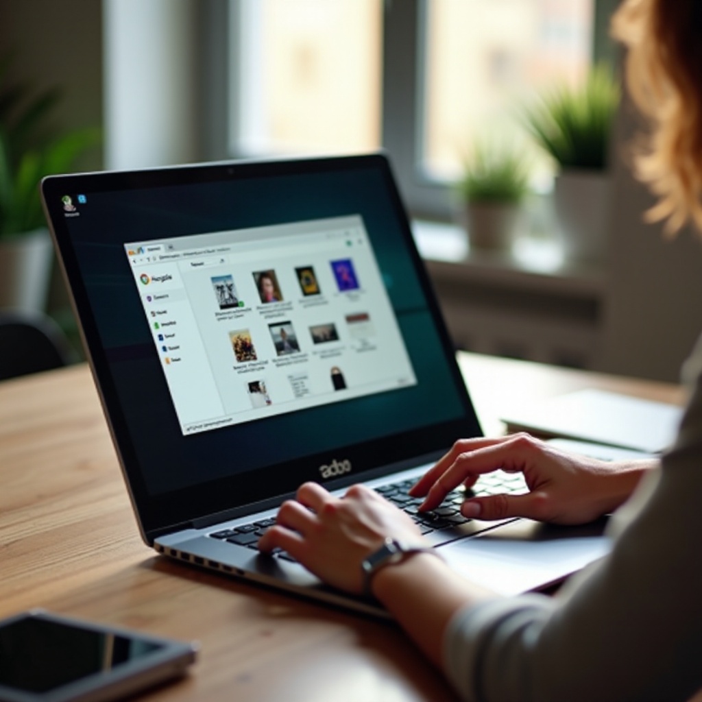 كيف أصل إلى لقطات الشاشة على جهاز Chromebook الخاص بي