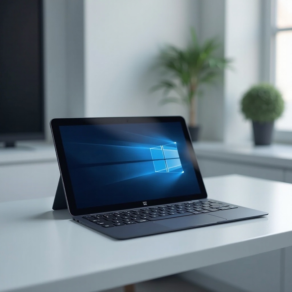 جهاز لوحي بنظام Windows 10 مع لوحة مفاتيح Fusion